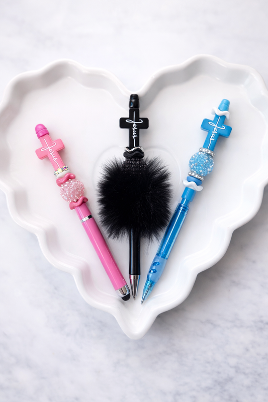 ✝️ Faith-Inspired Pen & Bookmark Set (Handmade)