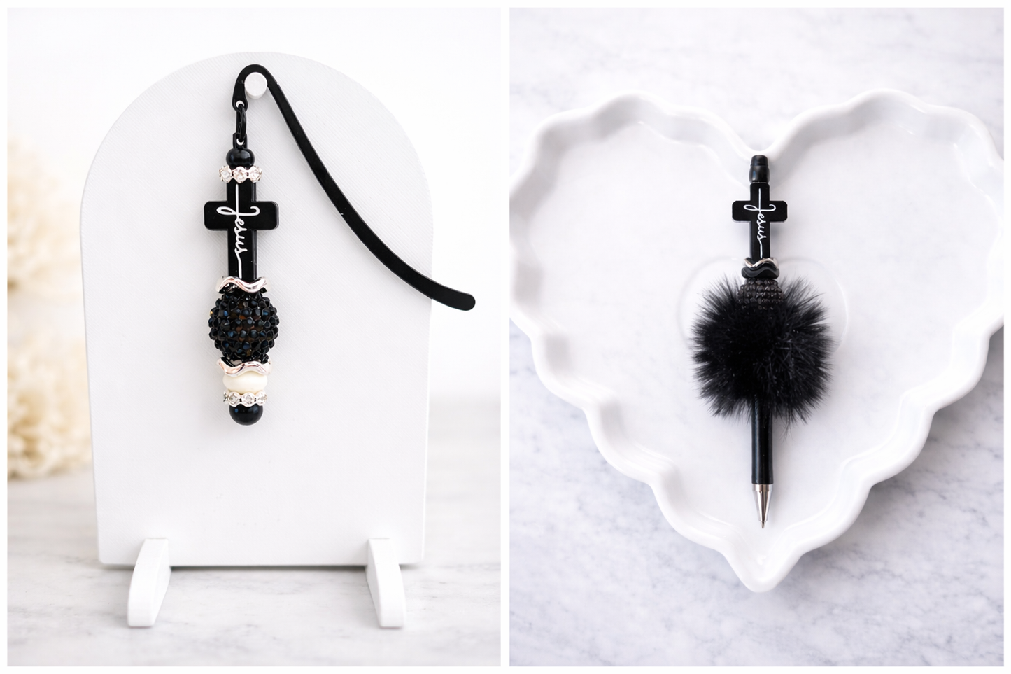 ✝️ Faith-Inspired Pen & Bookmark Set (Handmade)