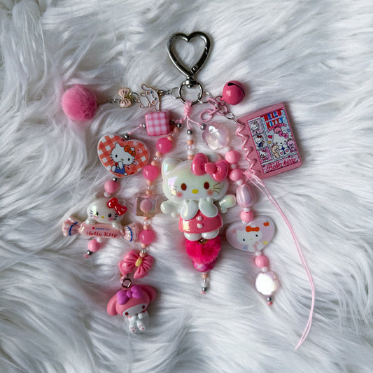 Kawaii Pink Keychain Charm