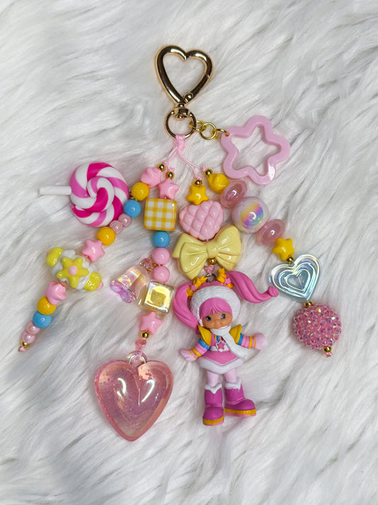 ❄️🍬 Candy Snow Girl Handmade Charm Keychain