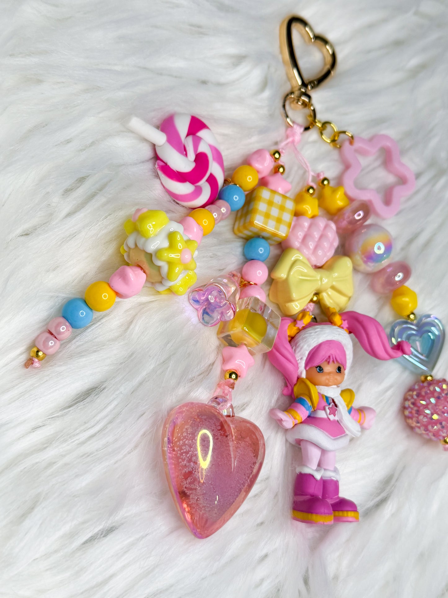 ❄️🍬 Candy Snow Girl Handmade Charm Keychain
