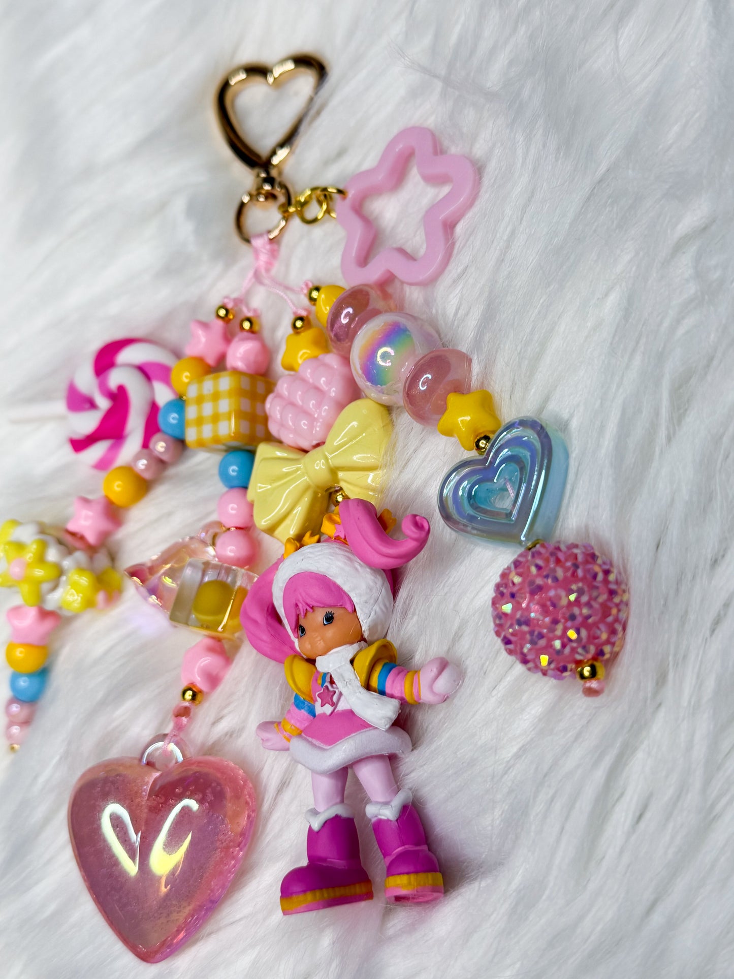 ❄️🍬 Candy Snow Girl Handmade Charm Keychain