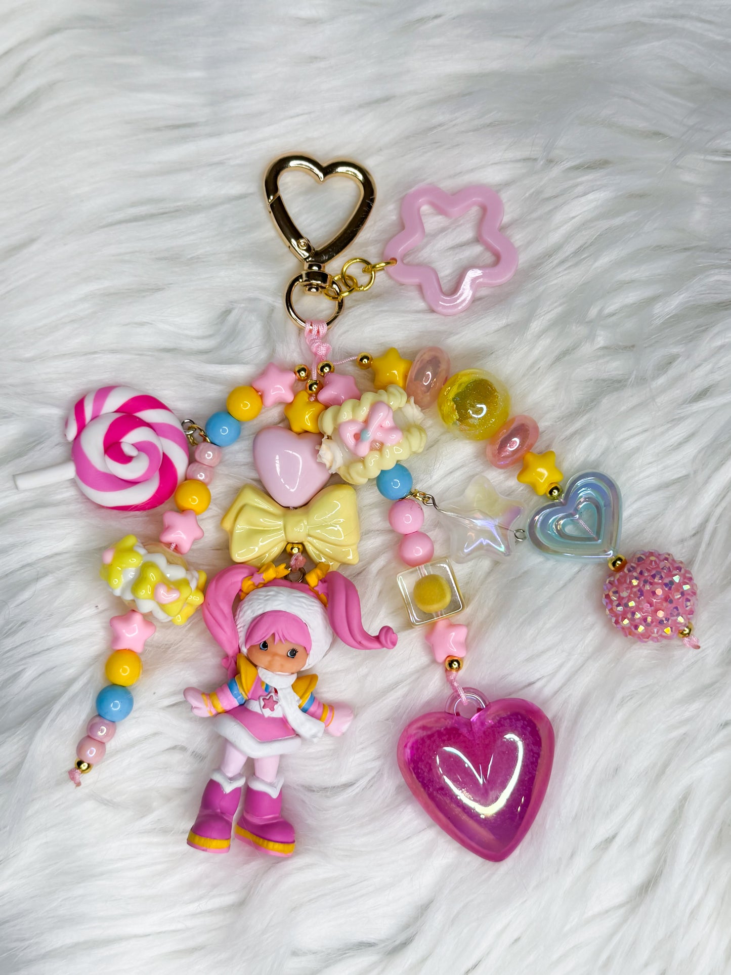 ❄️🍬 Candy Snow Girl Handmade Charm Keychain