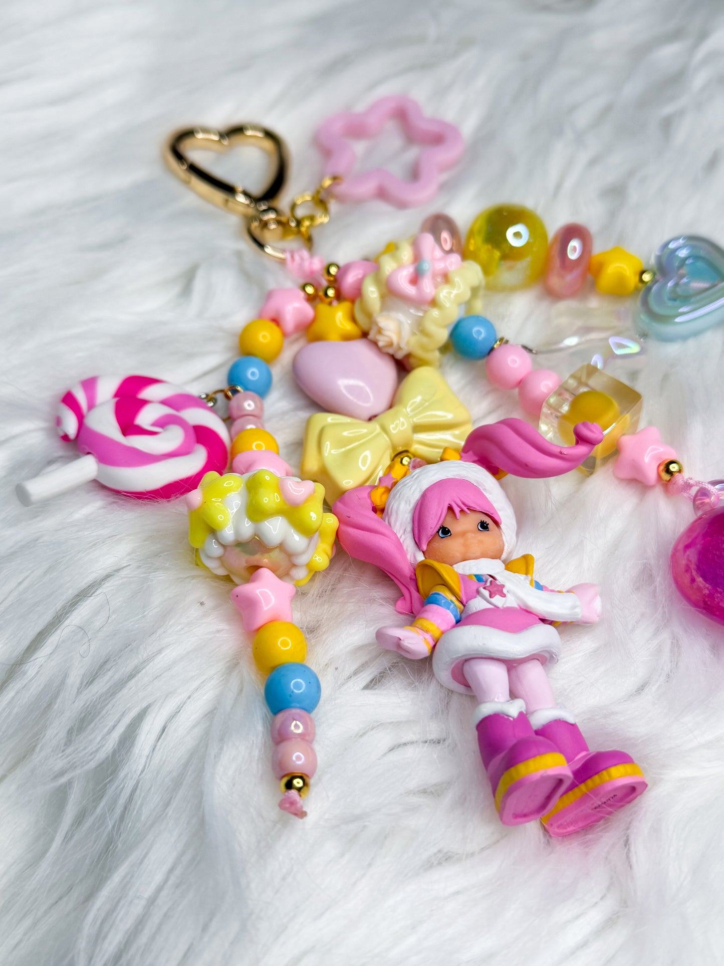 ❄️🍬 Candy Snow Girl Handmade Charm Keychain