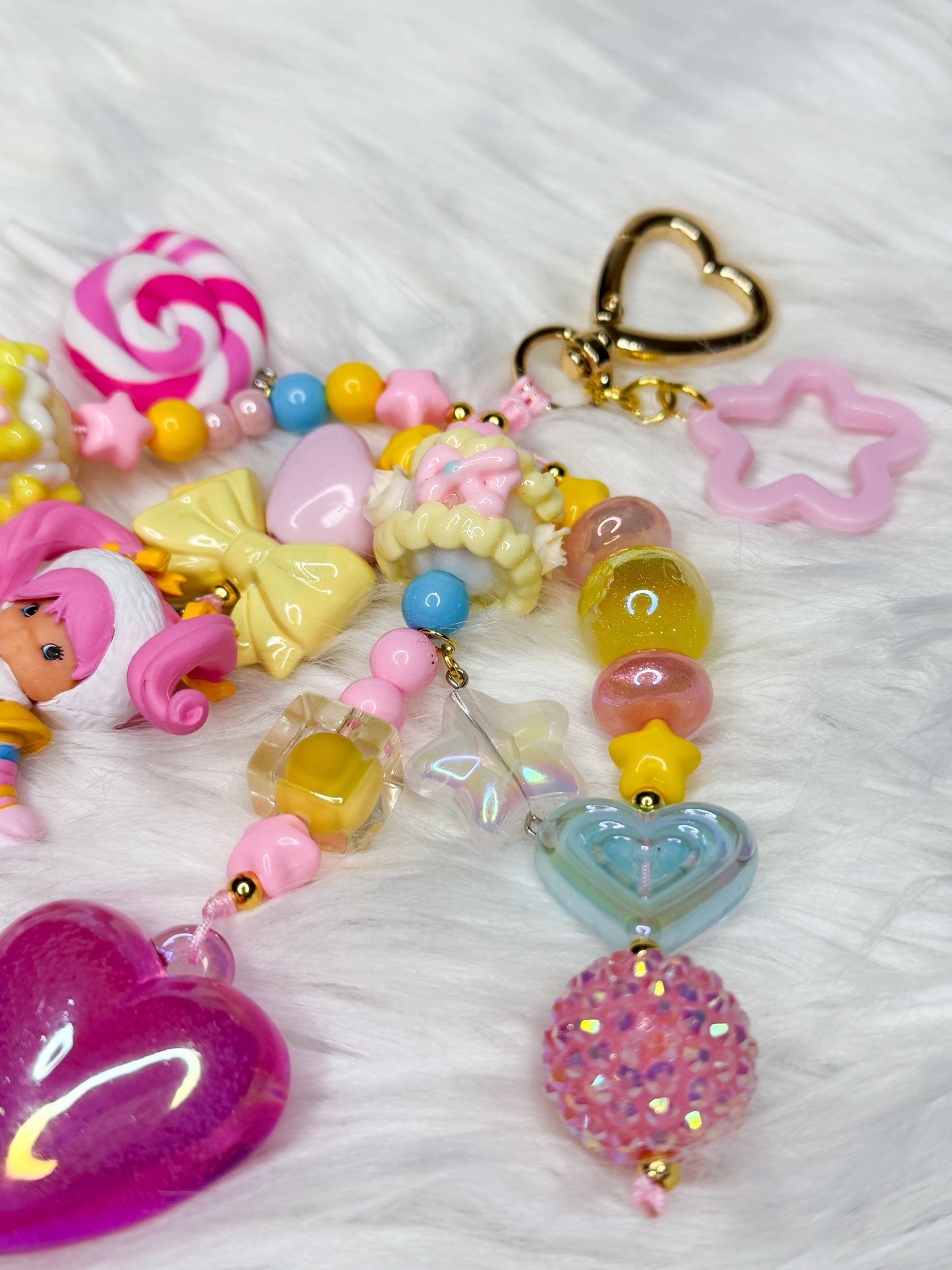 ❄️🍬 Candy Snow Girl Handmade Charm Keychain