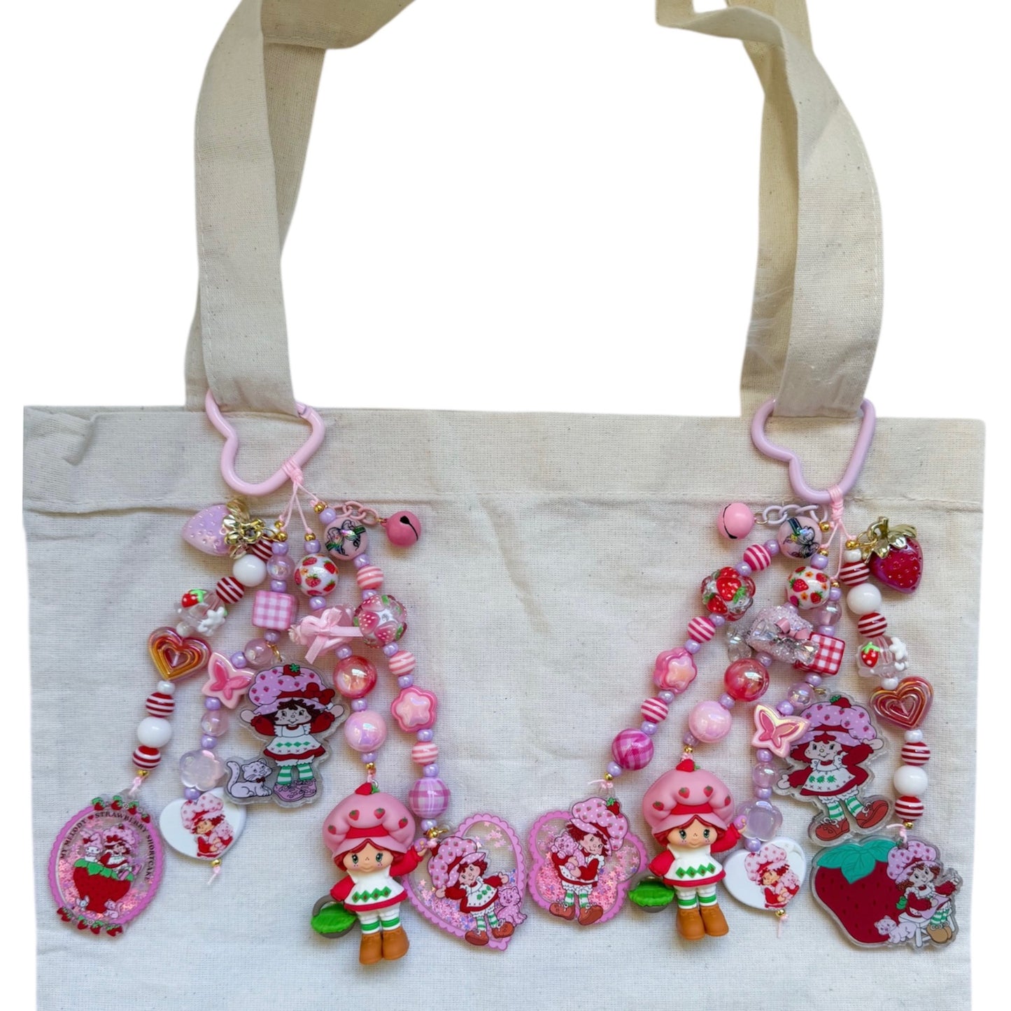 Strawberry dream Bag Charm Keychain - Pink or Red